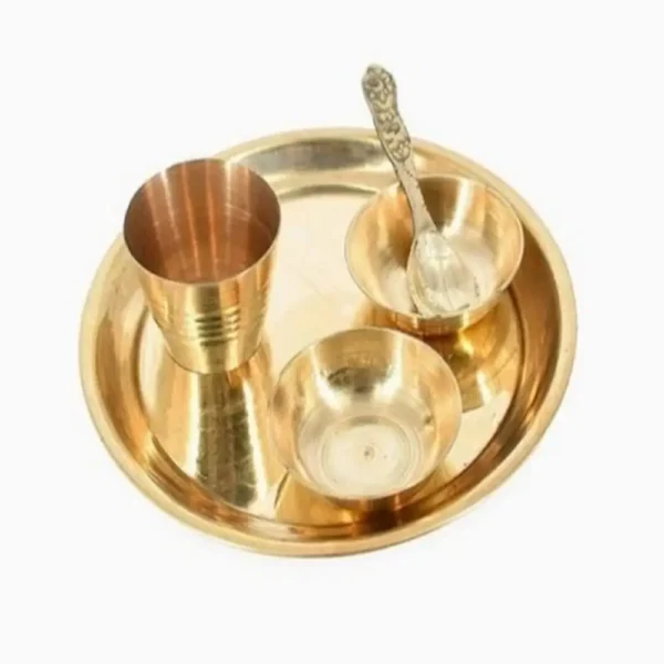 Brass Pooja Bhog Thali Set