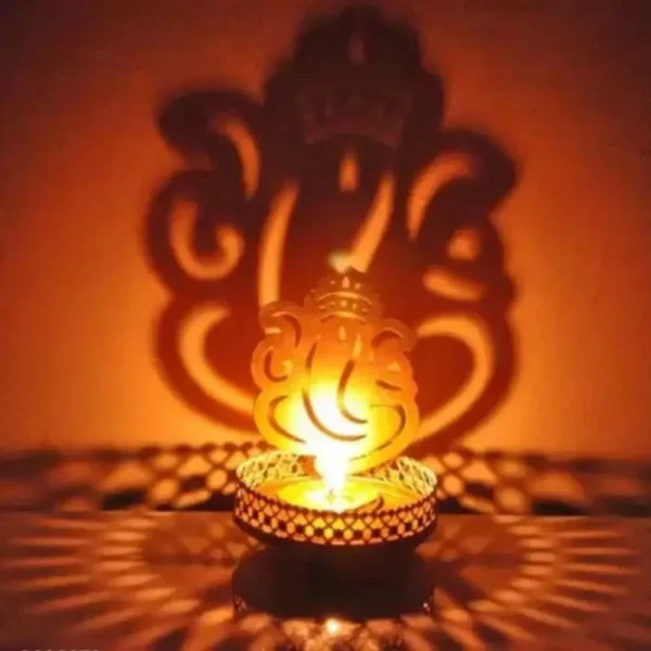 Ganesha Metallic Tea Light Holder