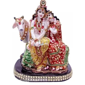 Radha krishna cow idol murti statue