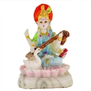 Goddess Saraswati Mata Idol Sitting on Lotus