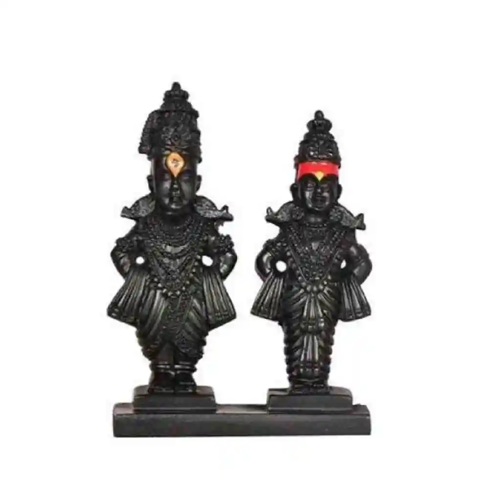 Lord Vitthal Rukmini Murti For Car Dashboard - PujaSamagriWala