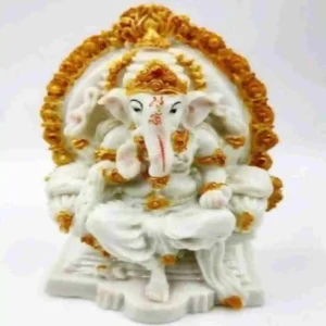 White-Lord-Ganesh-Ji-Idol-on-Singhaasan
