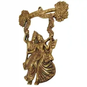 Metal-Radha-Krishna-Wall-Hanging-Jhula-Statue