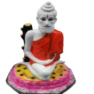 Marble Dust Lokenath Baba Murti – Seated Idol for Pooja and Home Temple