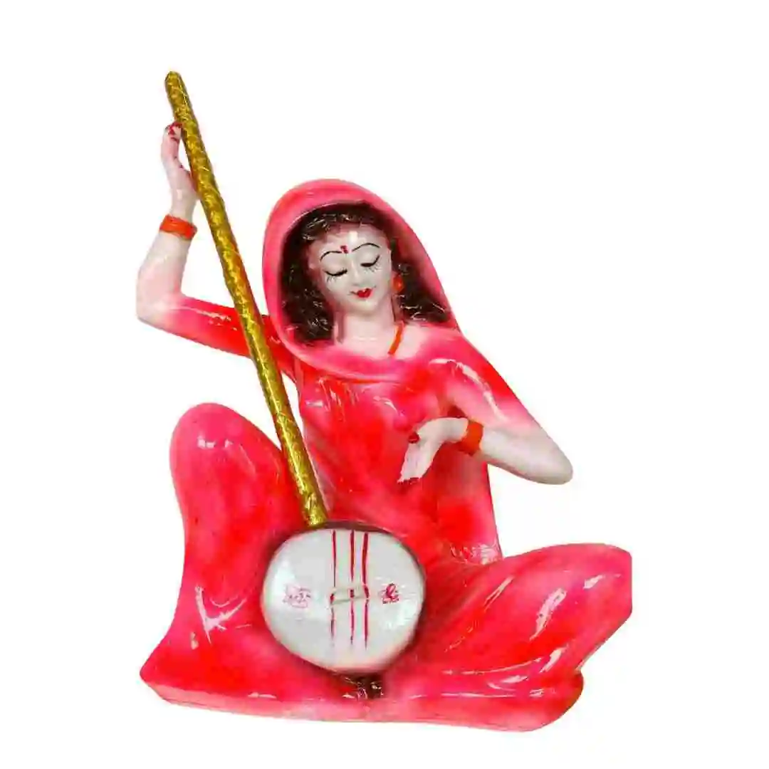 Meera Bai Murti – Marble Dust Mirabai Idol for Devotional Home Temple Use
