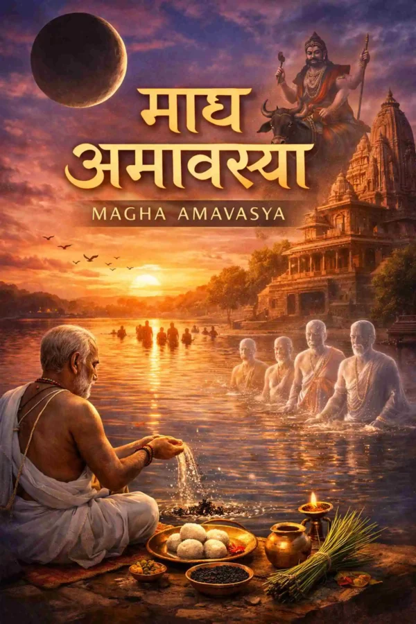 Magha Amavasya Vrat Puja eBook (Hindi + English) | Snan, Tarpan, Daan Vidhi, Katha & Mantras