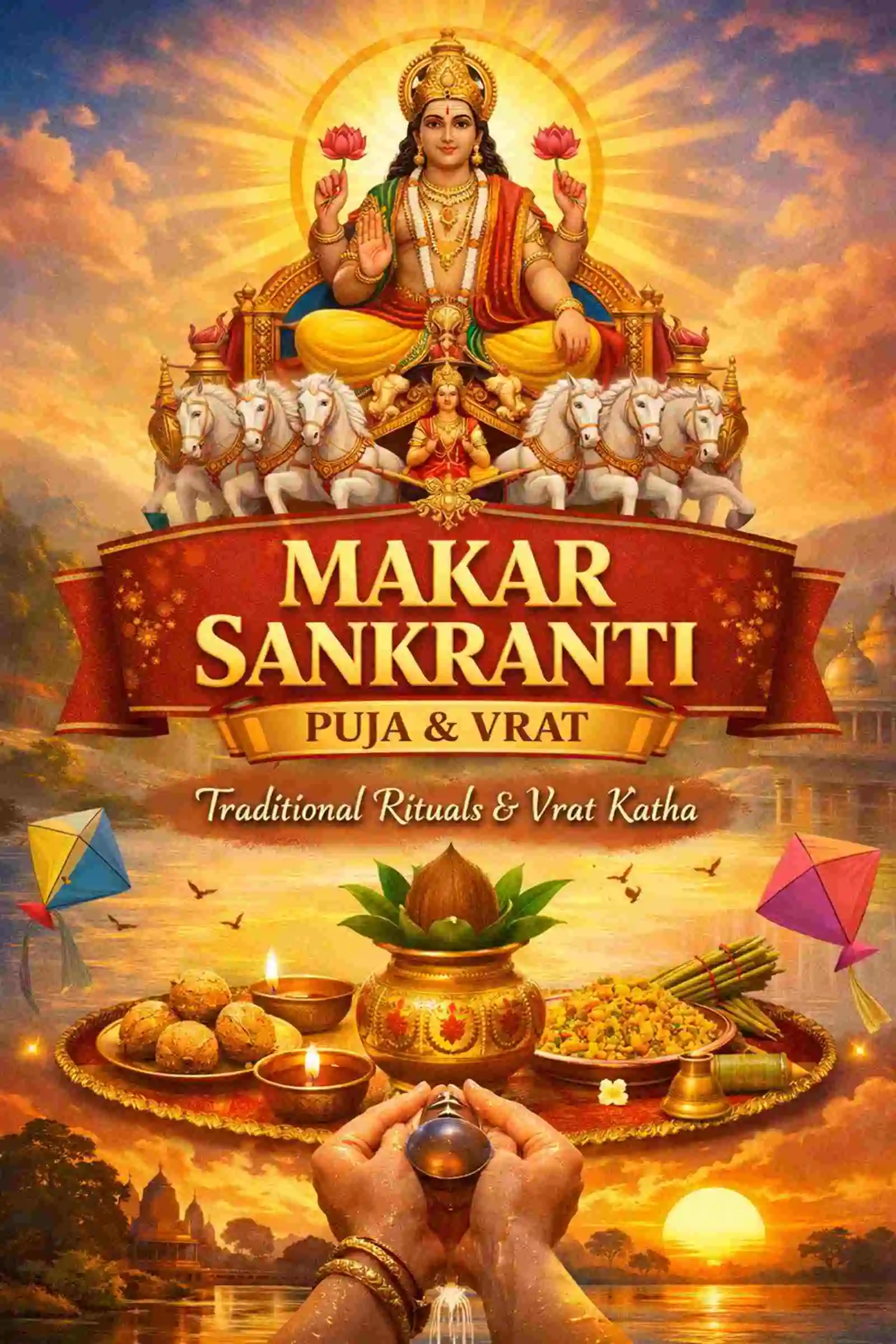 Makar Sankranti Puja & Vrat – Complete Surya Worship Guide (Hindi + English eBook)