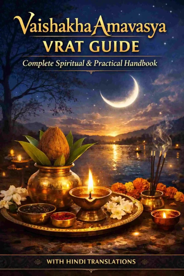Vaishakha Amavasya Vaishakha Amavasya Vrat Puja eBook – Complete DIY Puja Vidhi, Tarpan, Katha & Fasting Guide (English + Hindi)