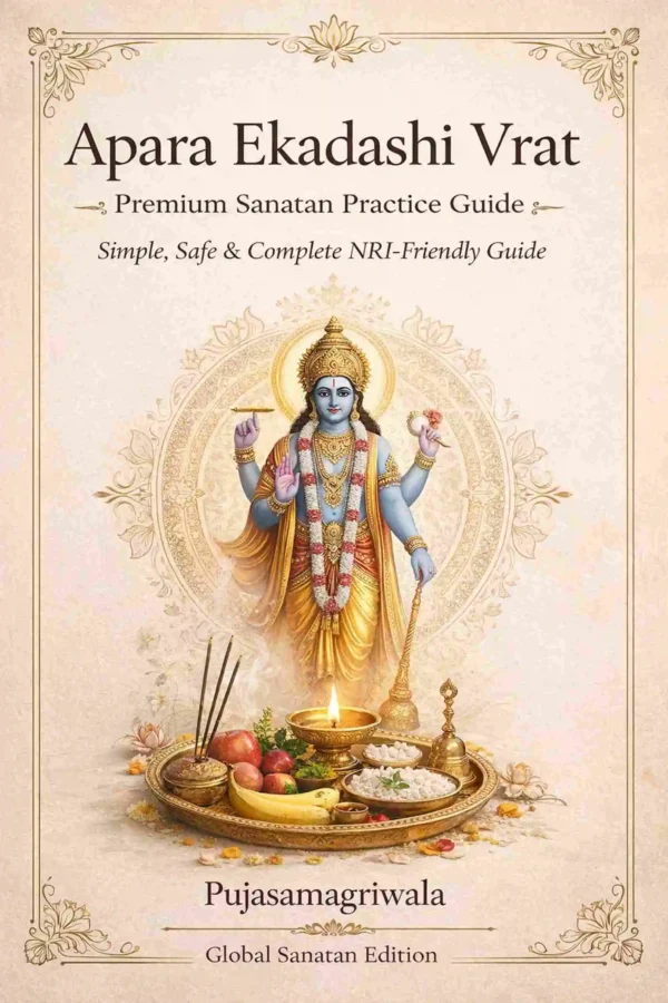 Apara Ekadashi Vrat Puja Vidhi DIY Guide eBook Cover with Lord Vishnu