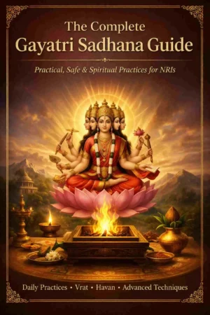 Gayatri Mantra DIY Puja Guide ebook cover with Gayatri Mata, meaning, benefits and sadhana guide