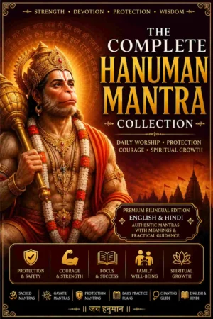 The Complete Hanuman Mantra Collection eBook Cover – Daily Hanuman Mantras, Gayatri Mantras, Protection & Chanting Guide