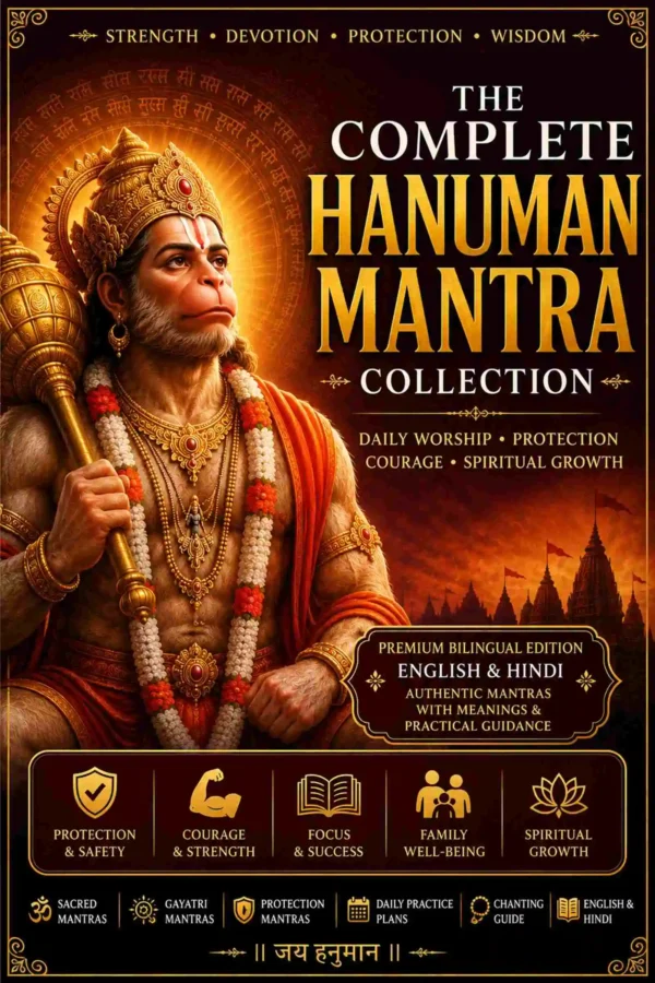 The Complete Hanuman Mantra Collection The Complete Hanuman Mantra Collection eBook Cover – Daily Hanuman Mantras, Gayatri Mantras, Protection & Chanting Guide