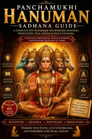 Premium Panchamukhi Hanuman DIY Puja Guide eBook Cover – Complete Puja, Mantras, Havan, Vrata & Sadhana